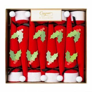 Świąteczne krakersy w kształcie stożka Świętego Mikołaja - pudełko 8