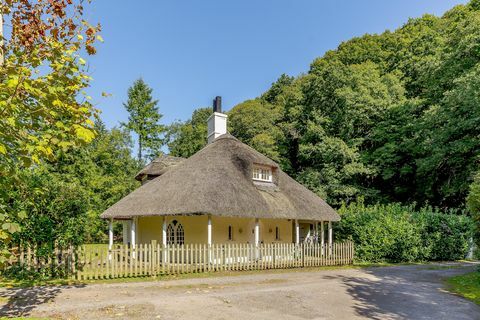Parduodamas namelis su grandininiu šiaudiniu šiaudiniu namu Devone
