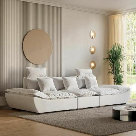 Moderne sofa med justerbar rygg