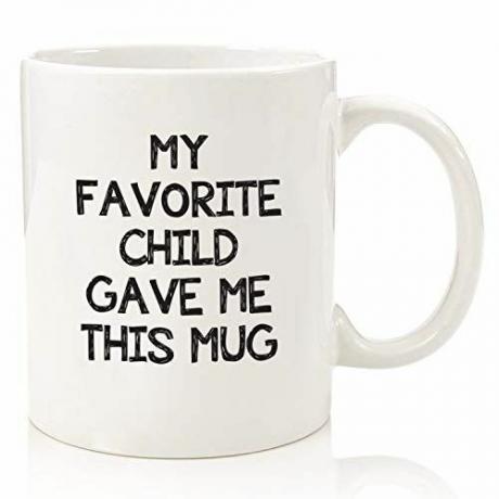 Cana de cafea amuzantă „Copilul meu preferat”.