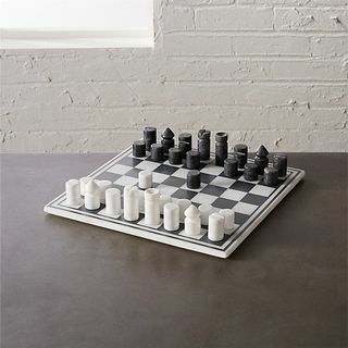 Jogo de xadrez de mármore 