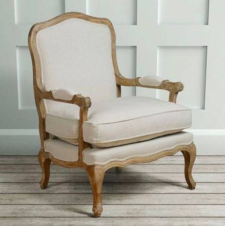 Le Brun - Beistelltischer Sessel aus französischer Eiche