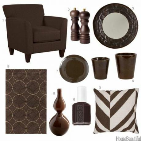 accesorios para el hogar de color marrón oscuro