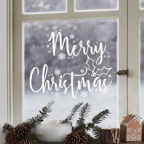 vánoční dekorace na okna