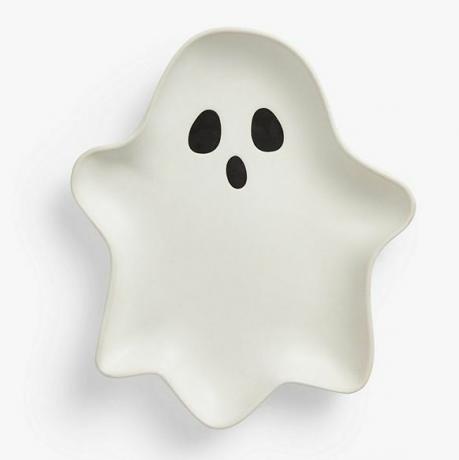 Kameninový talíř Halloween Ghost, 20 cm, bílý