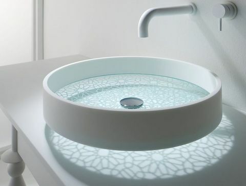 Umývadlo kaleidoskopu motívu od Omvivo West One Bathrooms