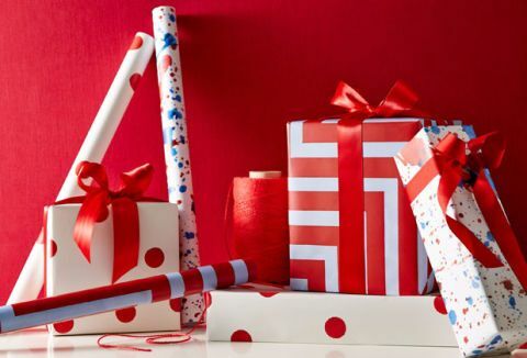 Rød, Carmine, jul, leketøy, gave, bånd, juledekorasjon, papir, gaveinnpakning, 